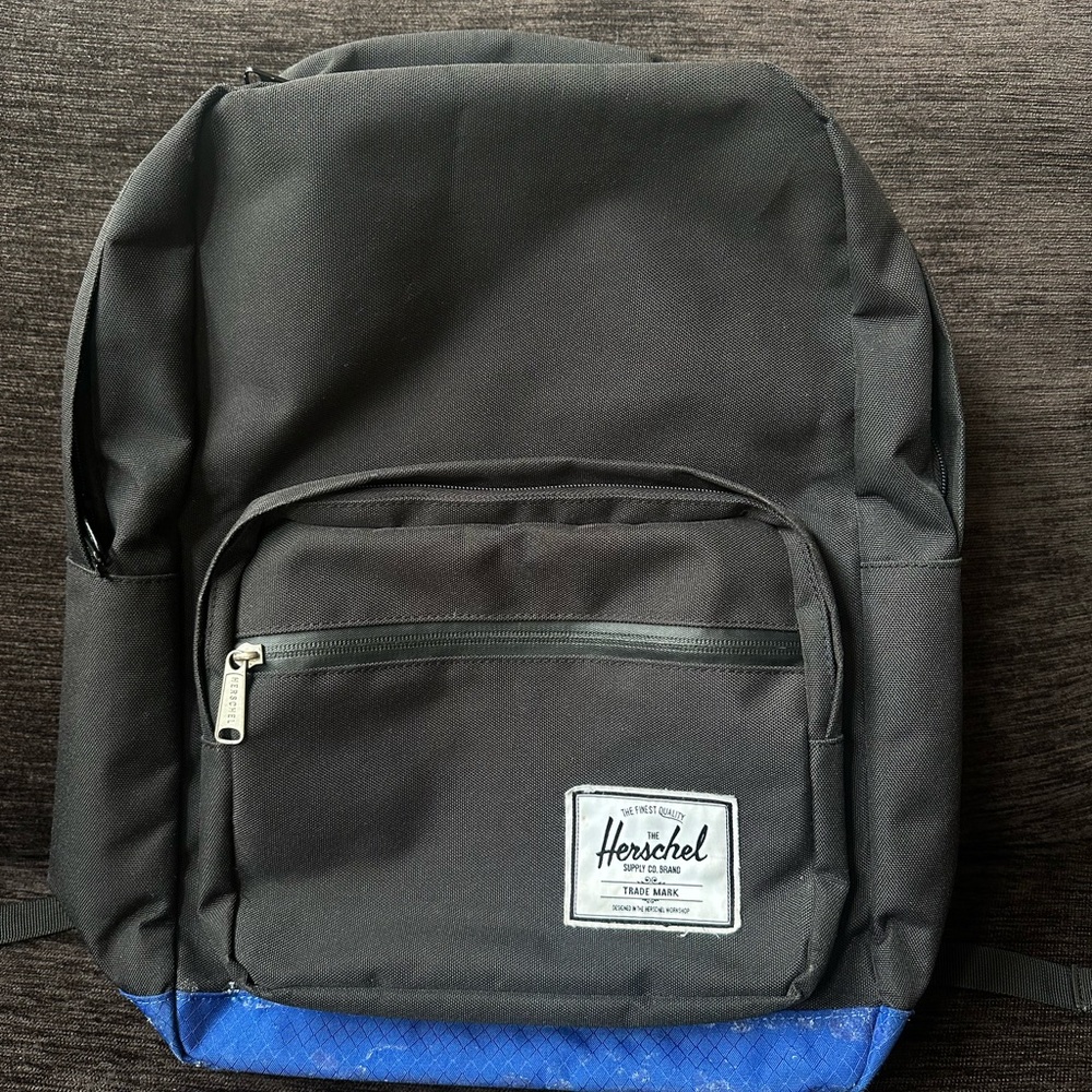 Herschel Supply Company Black and Blue Backpack